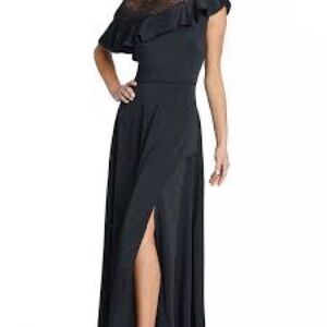 Elegant Black Ruffle Dress